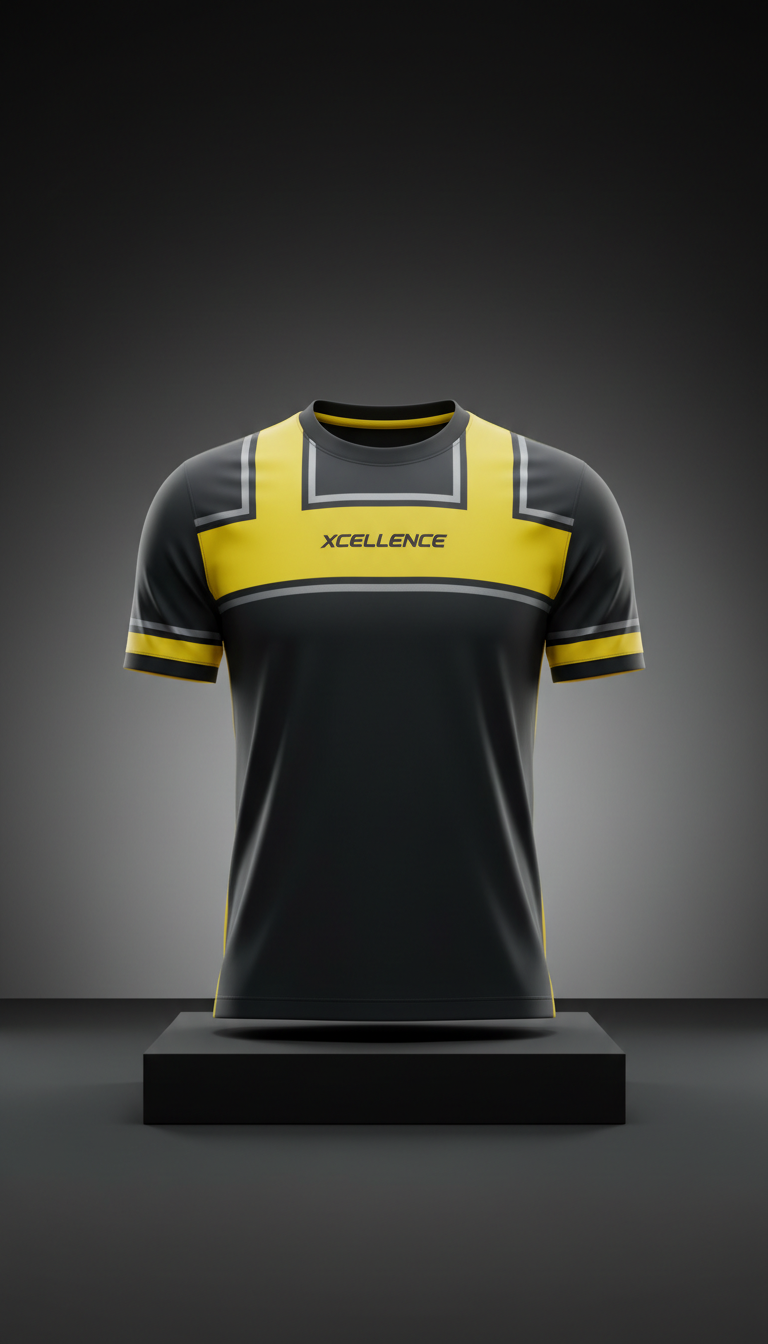 Competition soccer jersey with moisture-wicking mesh