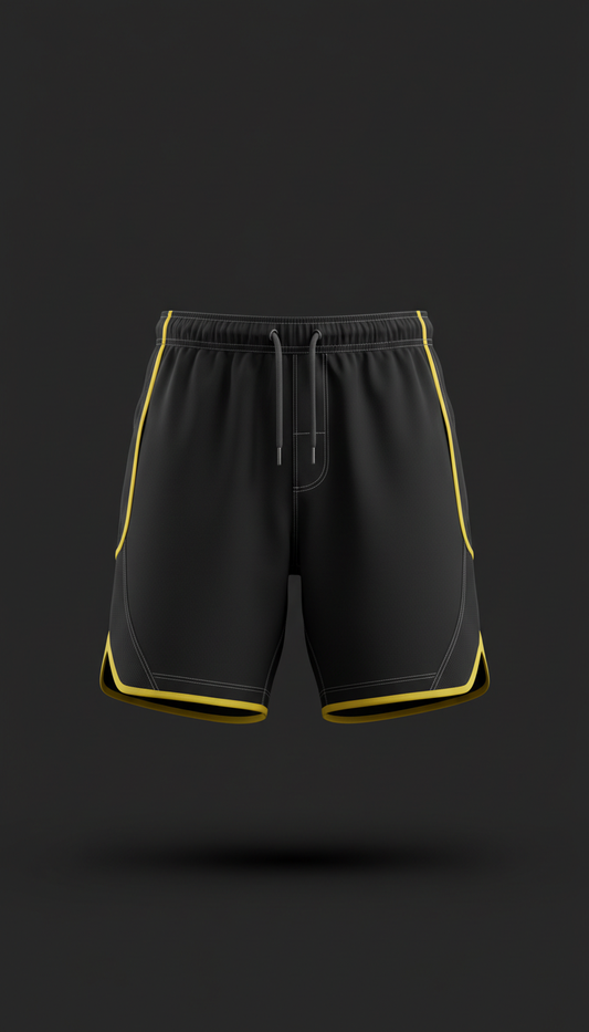 Technical training shorts with stretch waistband