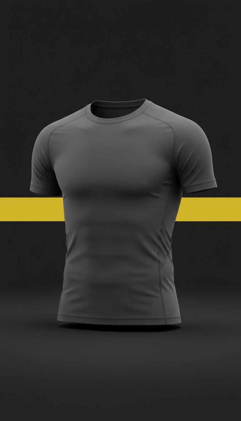 Fitted Training Tee With Mesh Panels
